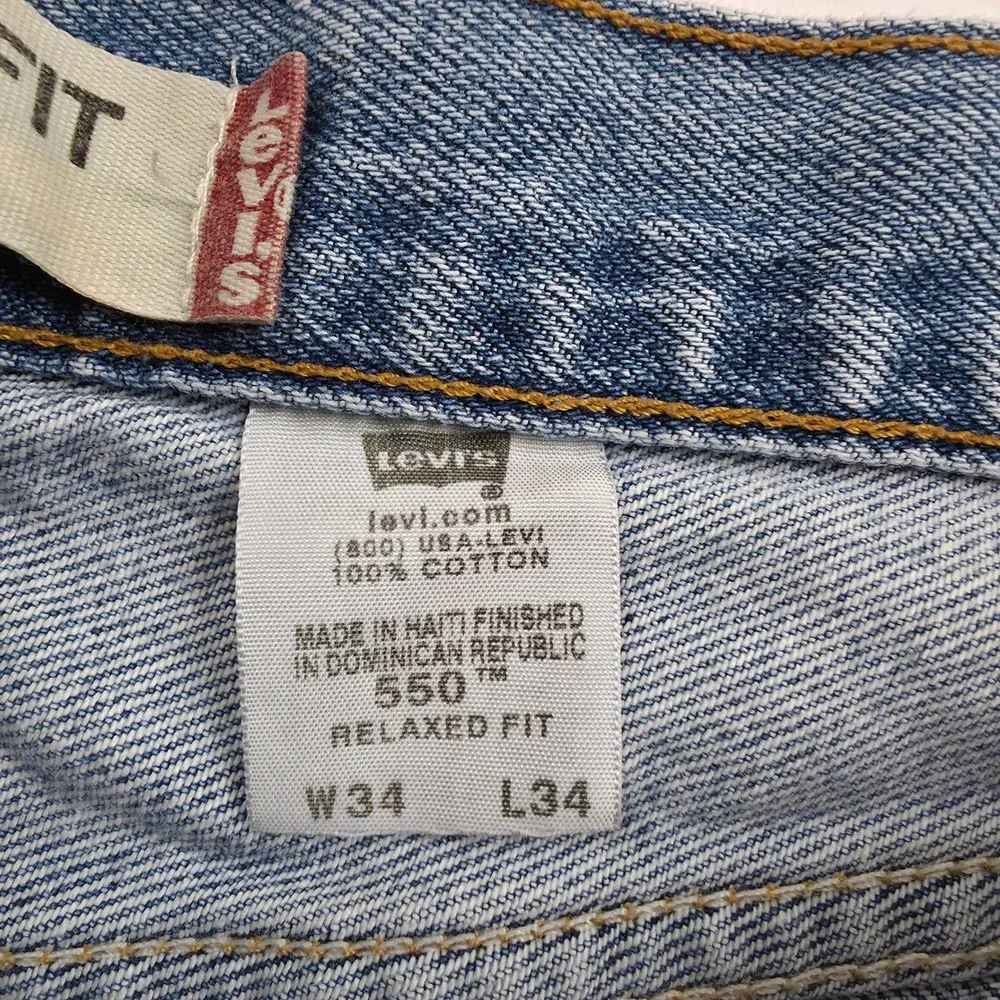 Levi's 550 Relaxed Fit Jeans Mens 34x34 Blue Vtg 90s Nostalgia Thrifted Dad Jean
